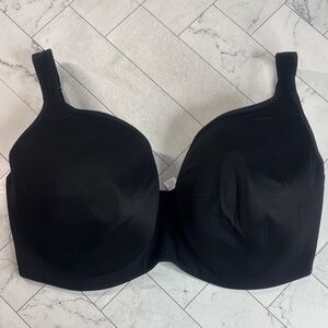 NWOT Cacique Lane Bryant Womans Bra Black Smooth Balconette UNDERWIRE 38H